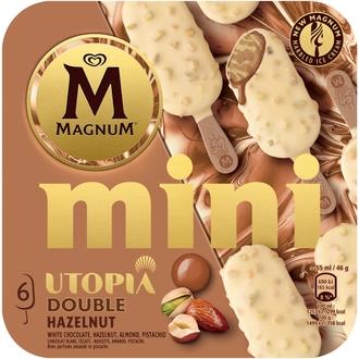 Magnum Utopia Mini Double Hazelnut Jäätelö Monipakkaus  330ml/276g 6 kpl kalorit ja ravintosisältö