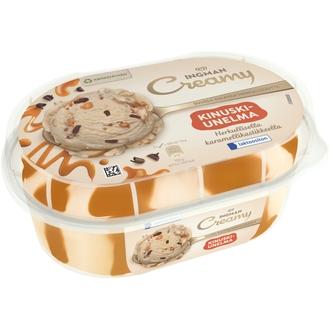Ingman Creamy Kinuskiunelma Laktoositon Jäätelö 850ml/475g kalorit ja ravintosisältö