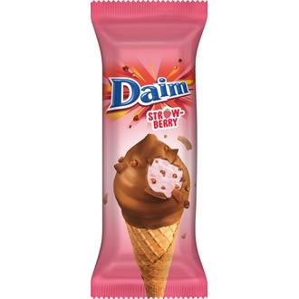 Daim Strawberry Jäätelötuutti 150ml/93g kalorit ja ravintosisältö