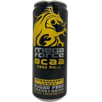 Mega force BCAA mansikka-sitruuna sokeriton energiajuoma 0,33l