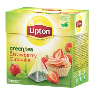Lipton Pyramid tee 20ps green tea strawberry cupcake RFA kalorit ja ravintosisältö - 4 kcal