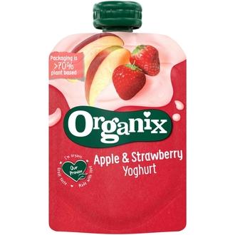 Organix Jogurtti, Omena & Mansikka 100G, Luomuhedelmäjogurtti Alkaen 6 Kk kalorit ja ravintosisältö