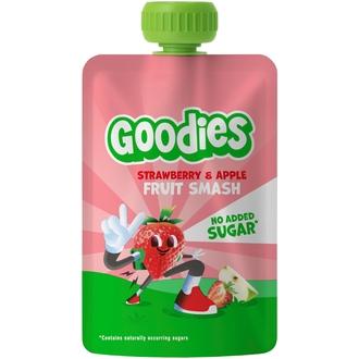 Goodies Strawberry & Apple mansikka- ja omenasmoothie 100g kalorit ja ravintosisältö