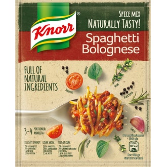 Knorr ateria-aines 43g spaghet bolognese kalorit ja ravintosisältö - 149 kcal