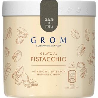 Grom pisrachio jäätelöpakkaus 460 ml kalorit ja ravintosisältö - 163 kcal