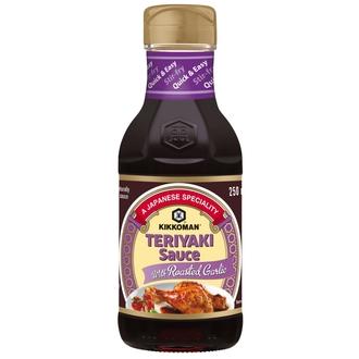 Kikkoman 250ml Teriyaki kastike paahdetulla valkosipulilla kalorit ja ravintosisältö