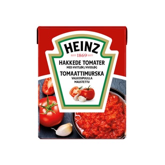 Heinz Tomaattimurska valkosipulilla maustettu 390g kalorit ja ravintosisältö