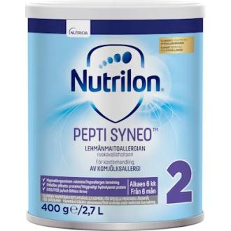 Nutrilon Pepti Syneo 2 lehmänmaitoallergian ruokavaliohoitoon 400g kalorit ja ravintosisältö - 471 kcal