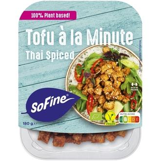 SoFine Tofu à la minute tofukuutiot thai spiced luomu 180g kalorit ja ravintosisältö
