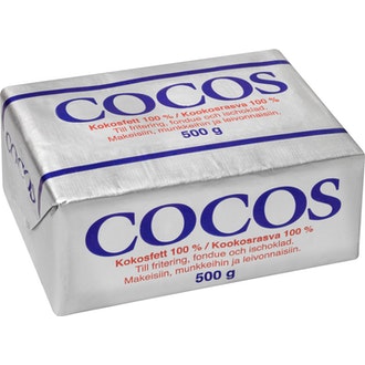 Cocos 500g kookosrasva 100% kalorit ja ravintosisältö - 900 kcal