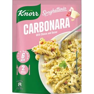 Knorr Carbonara Spaghetteria pasta-ateria Pekonia ja juustoa 154 g 2 annosta kalorit ja ravintosisältö - 423 kcal