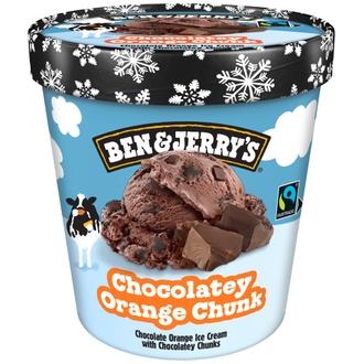 Ben & Jerry's Chocolatey Orange Chunk Jäätelö 465ml/399g kalorit ja ravintosisältö