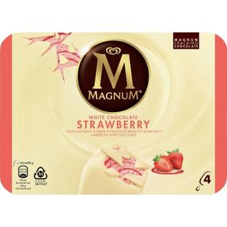 Magnum Strawberry White 4x110ml/360g kalorit ja ravintosisältö