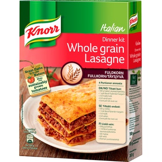 Knorr Täysjyvä Lasagne ateria-ainekset 265g kalorit ja ravintosisältö - 132 kcal