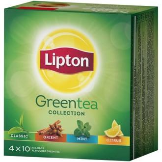 Lipton Green Tea Collection 4x10 teepussia Rainforest Alliance kalorit ja ravintosisältö - 4 kcal