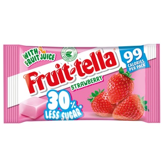 Fruittella mansikka 28g hedelmatoffee kalorit ja ravintosisältö