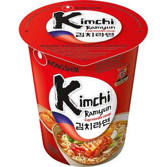 Nongshim kuppinuudeli Kimchi ramyun 75g kalorit ja ravintosisältö