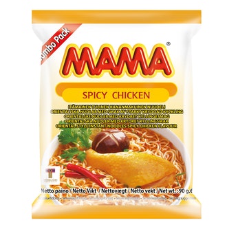 Mama Spicy Chicken Flavour 90g kalorit ja ravintosisältö