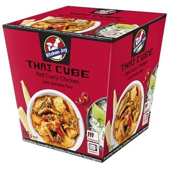 Kitchen Joy Thai-Cube Red Curry -kanaa ja jasmiiniriisiä, pakasteateria 350g kalorit ja ravintosisältö