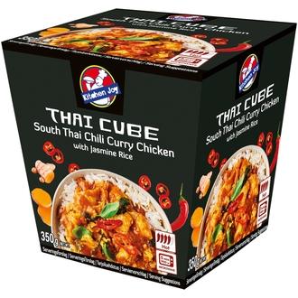 350g Kitchen Joy South Thai Chili Curry kanaa ja jasmiiniriisiä, pakasteateria kalorit ja ravintosisältö