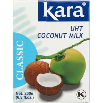 Kara 200ml kookosmaito 17% kalorit ja ravintosisältö - 176 kcal