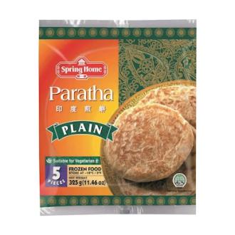 Spring Home Paratha Plain 325g (5x65g) parathaleipä vehnä kypsä pakaste kalorit ja ravintosisältö - 321 kcal