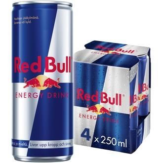 Red Bull Energiajuoma 4 pack - 4 x 0,25l kalorit ja ravintosisältö
