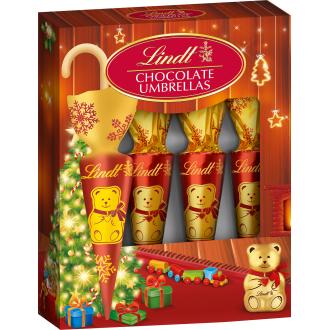 Lindt Teddy Joulu sateenvarjo maitosuklaa 54g kalorit ja ravintosisältö - 571 kcal