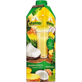 Pfanner ananas-kookosmehu 1l kalorit ja ravintosisältö